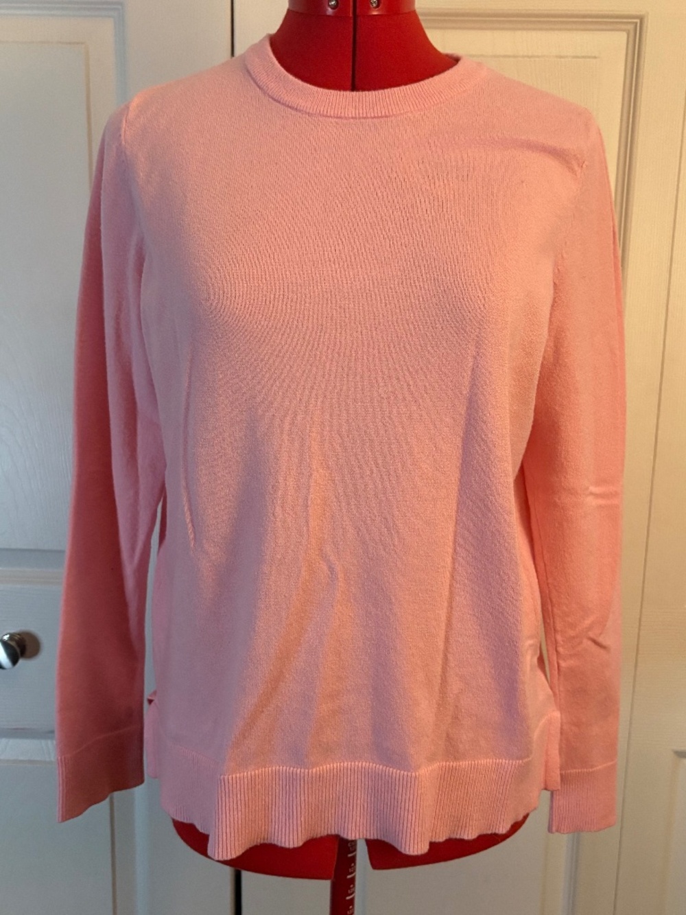 Style & Co Light Salmon Pink Crew Neck Sweater M